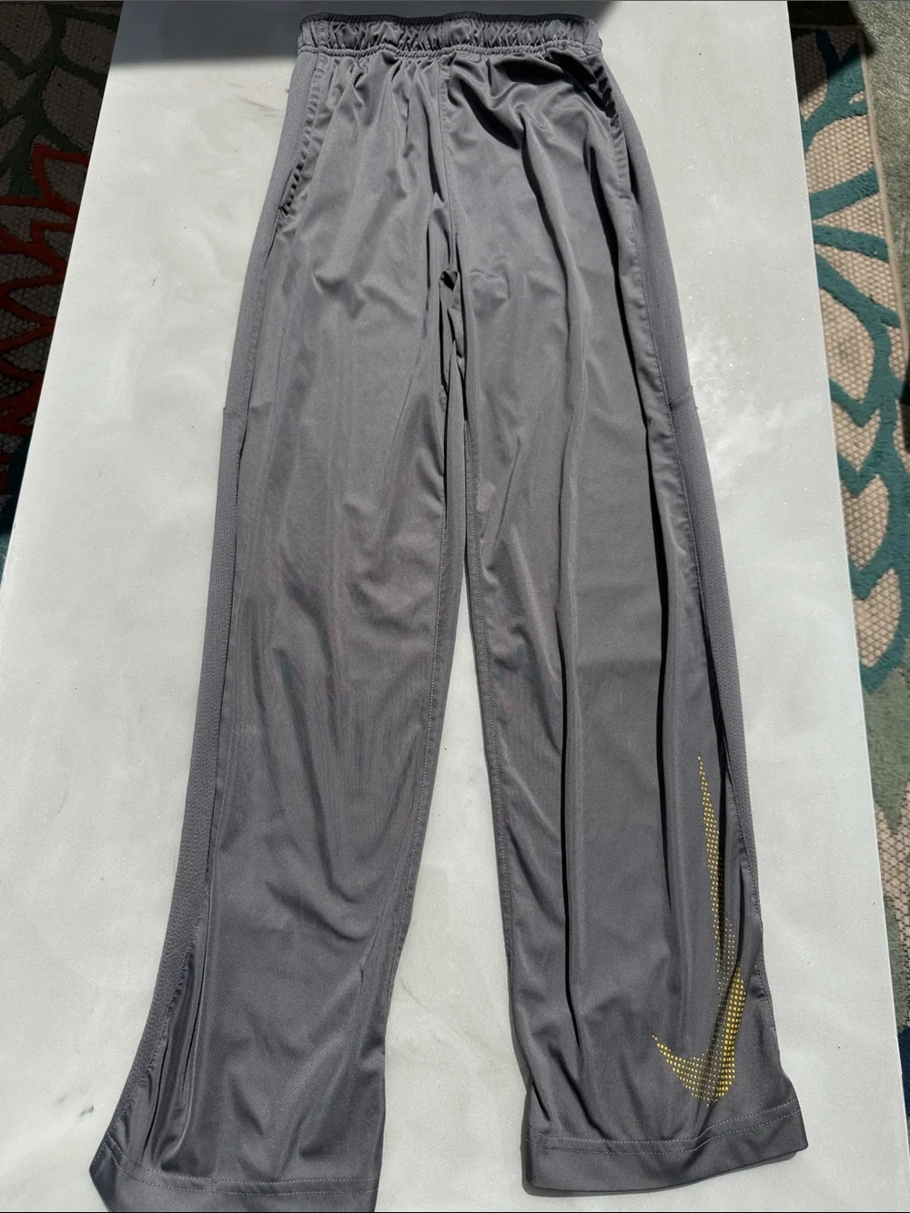 Youth Gray Athletic lightweight Track Pants - Breathable Performance